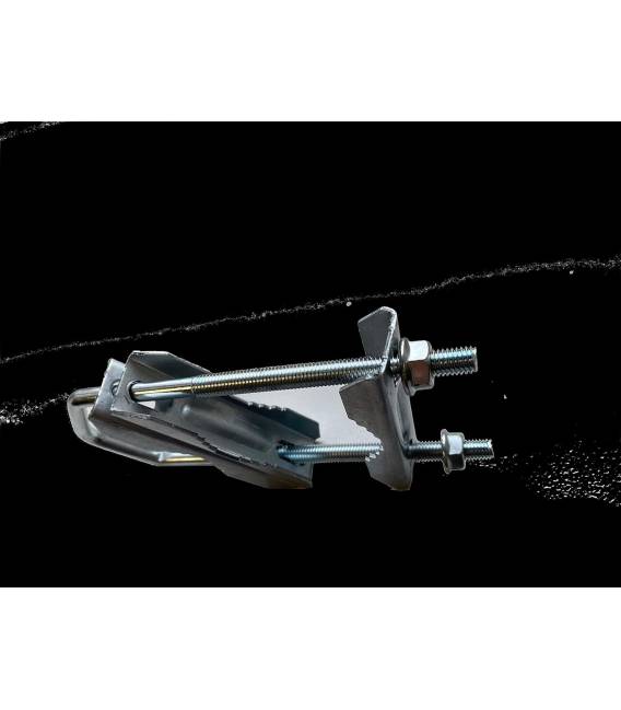 HD-LINE 2x Doppelschelle Satelliten Mast Schelle Zahnschelle bis 60 mm verzinkt für Balkon