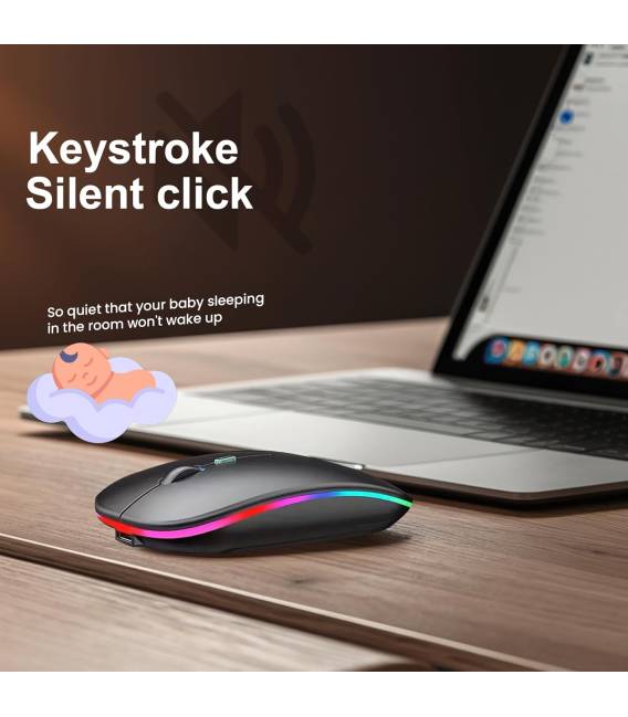 Souris de Rechargeable noir 