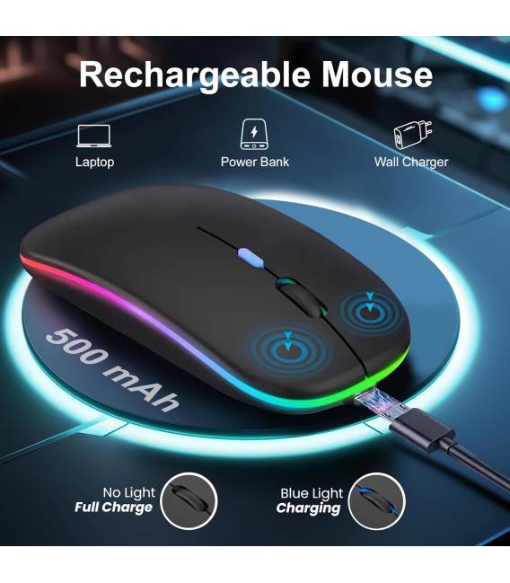 Souris de Rechargeable noir 