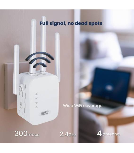 Repeteur WiFi 4 Antenne (300 Mbit/s