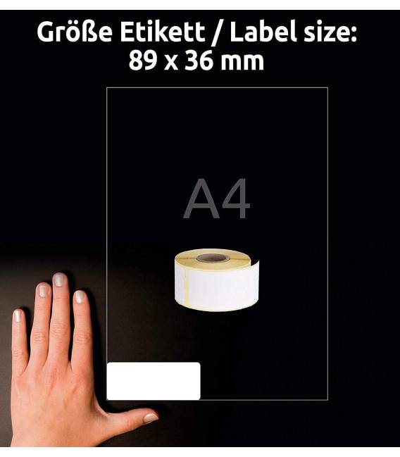 30 x ROLLEN Dymo Label 99012 89x36 mm Thermodrucker 260 Etiketten 100% kompatibel mit Dymo Seiko