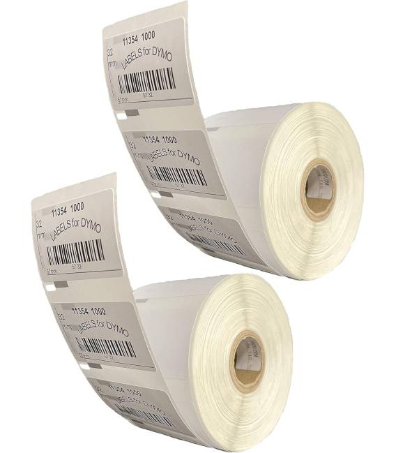 2 rolls seiko DYMO 11354 compatible labels writer roll 57mm x 32mm