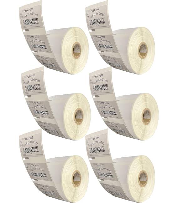 6 rouleau etiquettes seiko DYMO 11354 compatibles labels writer roll 57mm x 32mm