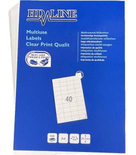 1X a4 étiquettes HD-LINE 40 feuille Autocollant 52,5mm x 29,7mm 100 pcs