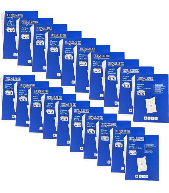 HD-LINE feuille a4 Autocollant 24 étiquettes 70mm x 37mm 100 pcs