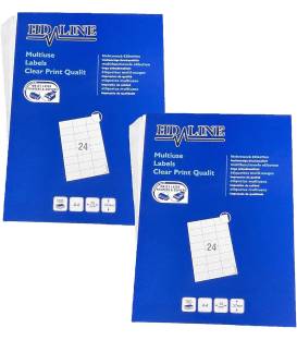 2X a4 24 étiquettes HD-LINE feuilleAutocollant 70mm x 37mm 100 pcs