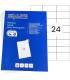 5X a4 24 étiquettes HD-LINE feuilleAutocollant 70mm x 37mm 100 pcs
