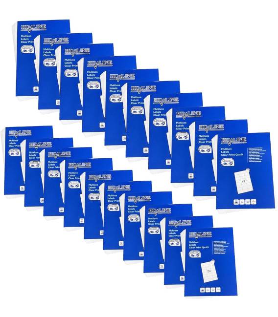 20X a4 24 étiquettes HD-LINE feuilleAutocollant 70mm x 37mm 100 pcs