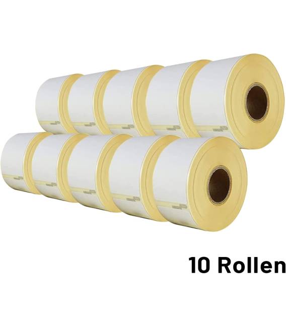 Lot 10 rouleaux etiquettes seiko DYMO 99010 compatibles labels writer rolll 28mm X 89mm