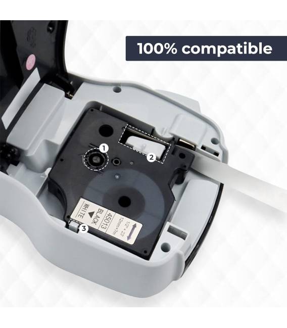 45013 Ruban 20x Dymo Rubans d'étiquettes pour Dymo LabelMan
