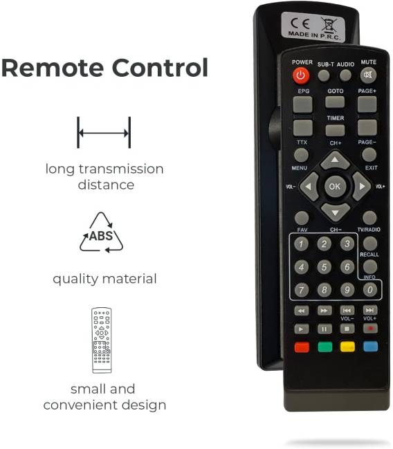 LEYF PA-2211 Décodeur TNT, Full HD 1080p, Chaînes gratuites, DVB T2, Tuner TNT