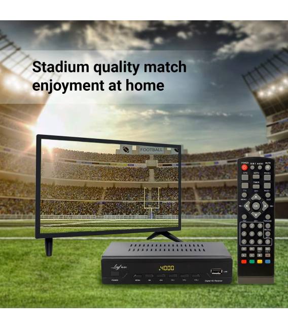 LEYF PA-2211 Décodeur TNT, Full HD 1080p, Chaînes gratuites, DVB T2, Tuner TNT