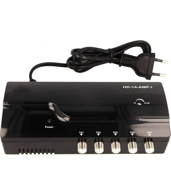 HD-LINE Amplificateur terrestre TNT 4 voies UHF VHF Gain 25dB bfsat.fr