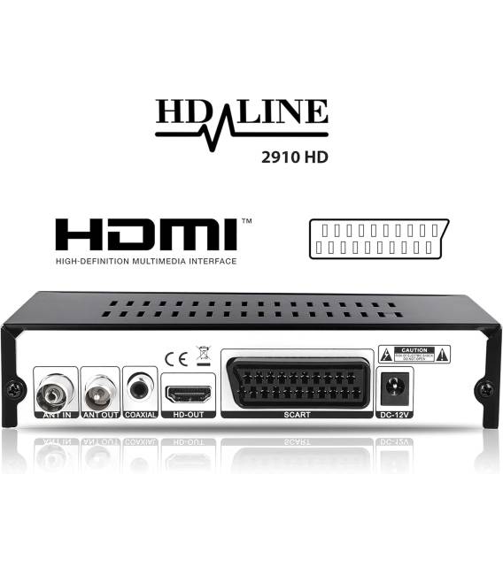 Echosat 2910 S DVB-T/T2 Decodeur Tnt — ✓Full HD [ 1920 x 1080 ] ✓HDMI ✓MPEG-4 ✓AVC ✓MPEG-2 MP ✓1080i ✓1080P Standard ✓ Péritel ✓