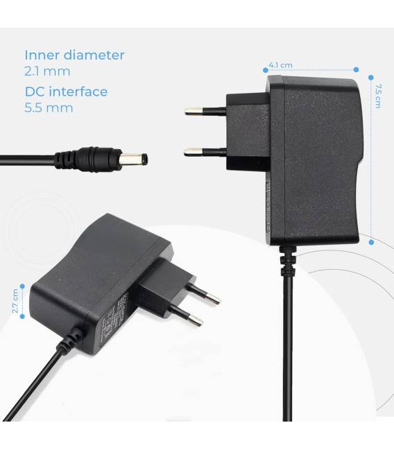 ALIMENTATION 9V 1A 5.5X2.1MM jack adaptateur