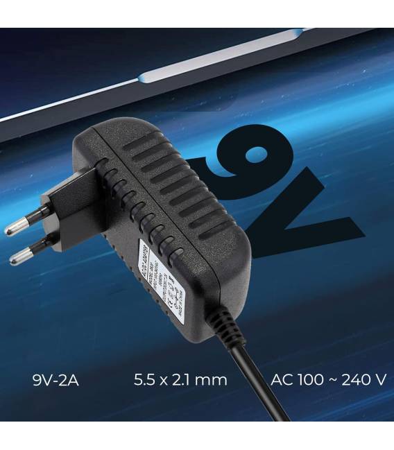 ALIMENTATION 9V 2A 5.5X2.1MM jack adaptateur