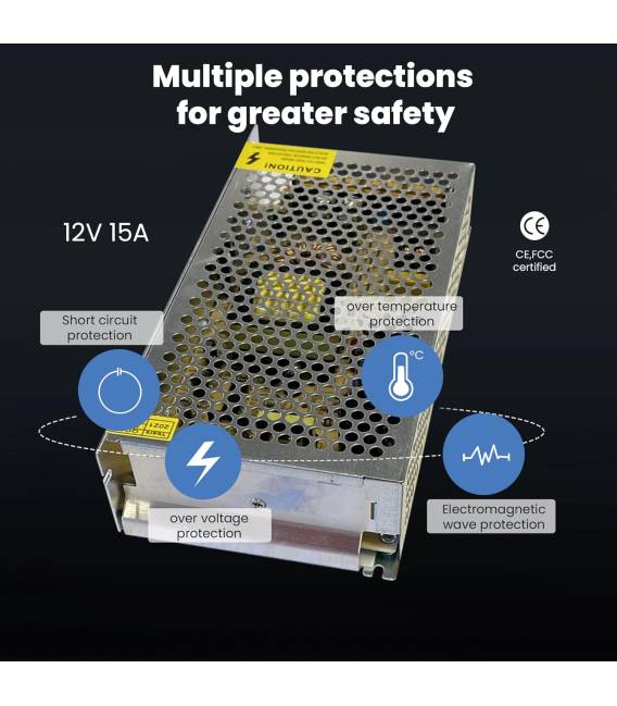 12V 15A adapteur 