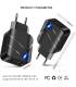  2 USB A 40W NOIR chargeur