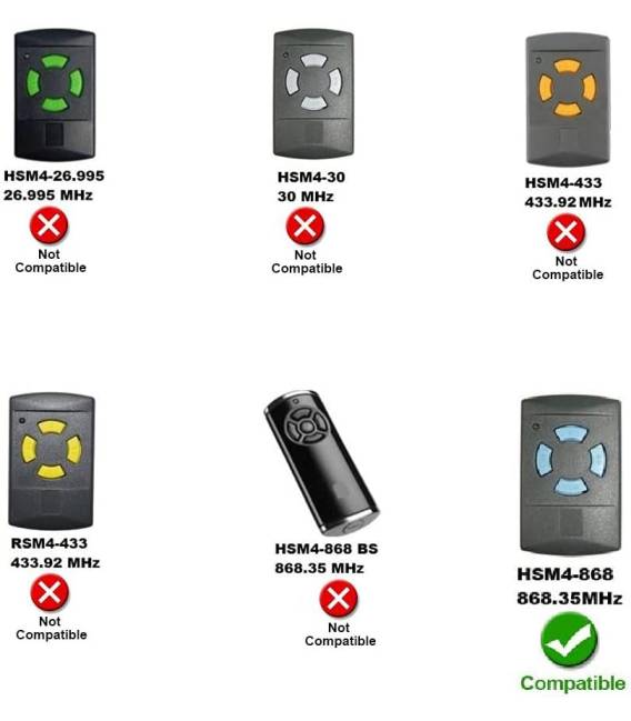 2X telecommande hormann hsm4 / Marantec Type302