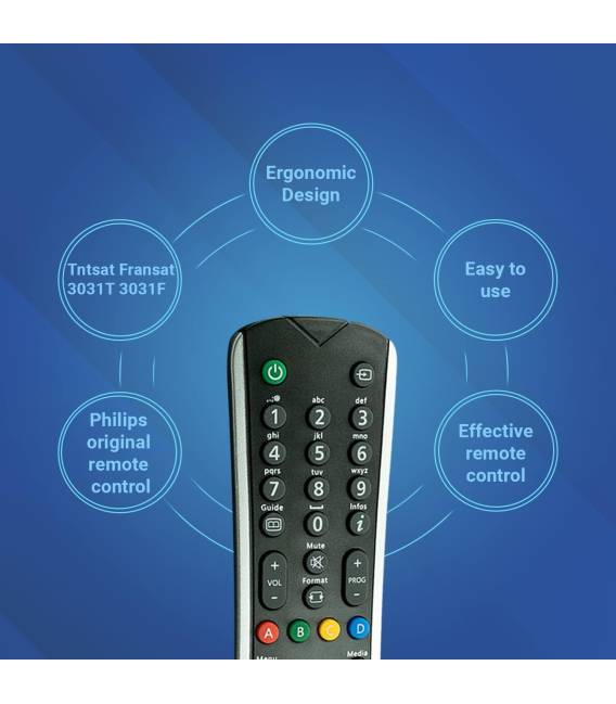 Télécommande de original pour Philips DSR3231T, DSR3031-F, Sat/DTT