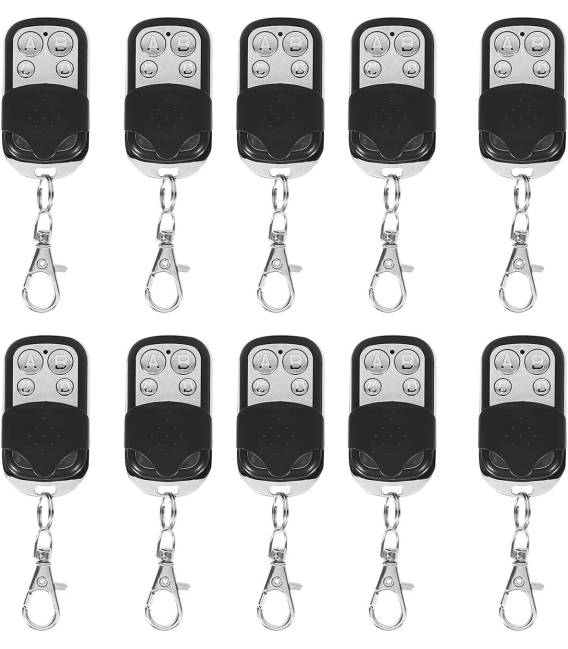 10X telecommande universelle 433 MHZ Porte de Garage / Portail Alarme 4 boutons