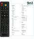 HD-LINE Remote Control for Satellite Receivers FTA - Redline Istar Geant Tiger...