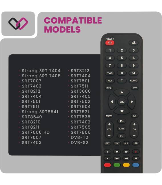 Télécommande d'origine pour Strong 7404 HD et Strong 7405 HD / Thomson THS804