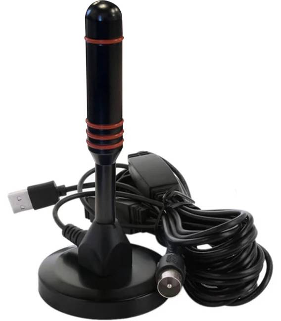 HD-LINE HD-980T Antenne terrestre TNT HD DVB-T / DVB-T2 intérieure - Gain 30dB - Portable