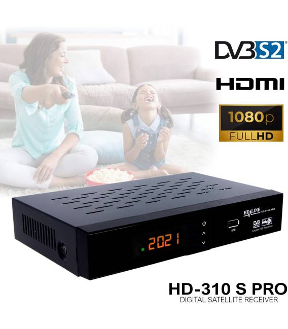 HD-LINE PRO HD-310S PRO - Démodulateur satellite pour chaines HD FTA USB PVR