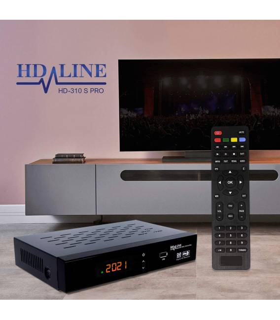 HD-LINE PRO HD-310S PRO - Démodulateur satellite pour chaines HD FTA USB PVR