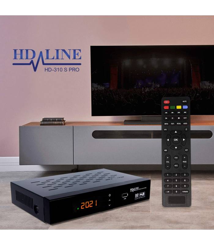Receptor Satélite HD Preprogramado Para Astra, Hotbird Y Türksat, Con HDMI, SCART Y 2 Puertos USB