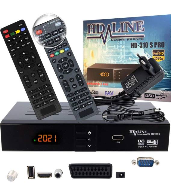 HD-LINE PRO HD-310S PRO - Démodulateur satellite pour chaines HD FTA USB PVR