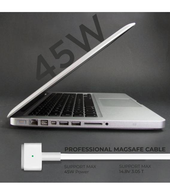 OEM 45W T 14.85V 3.05A Chargeur pour Apple Fiche T Magsafe 2 MacBook 13" 15" Alimentation compatible pour nombreux modèles