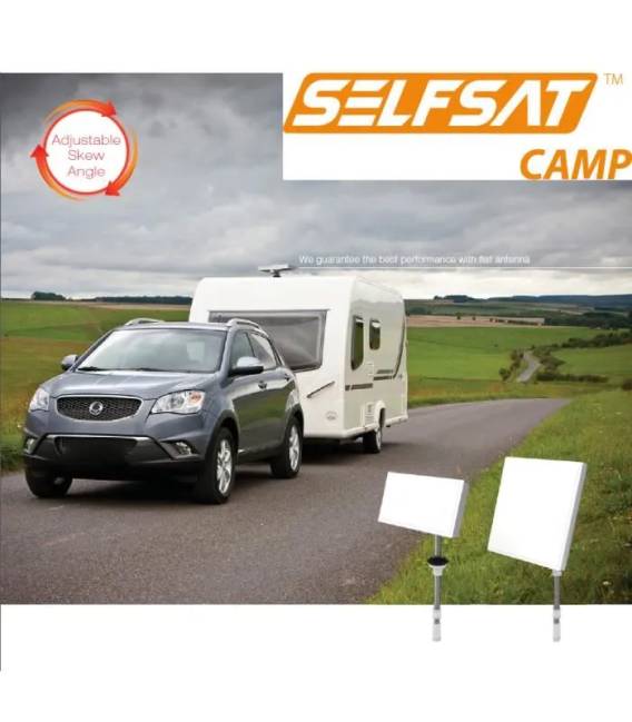 SELFSAT CAMP 38 Antenne satellite 1 sortie Réglage 3 axes Azimuth Elevation et Contre Polar