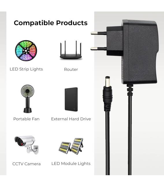 adaptor 5V 2A - 5 mm x 2 mm
