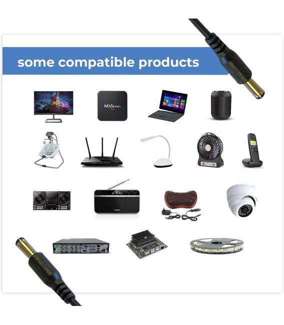 Alimentation 2A 5.5X2.5MM pour décodeur tntsat fransat