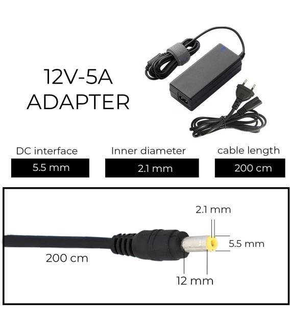 POWER SUPPLY 12V 5A 