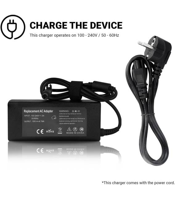 POWER SUPPLY 19V 4.74A - Connector 7.4 x 5 mm