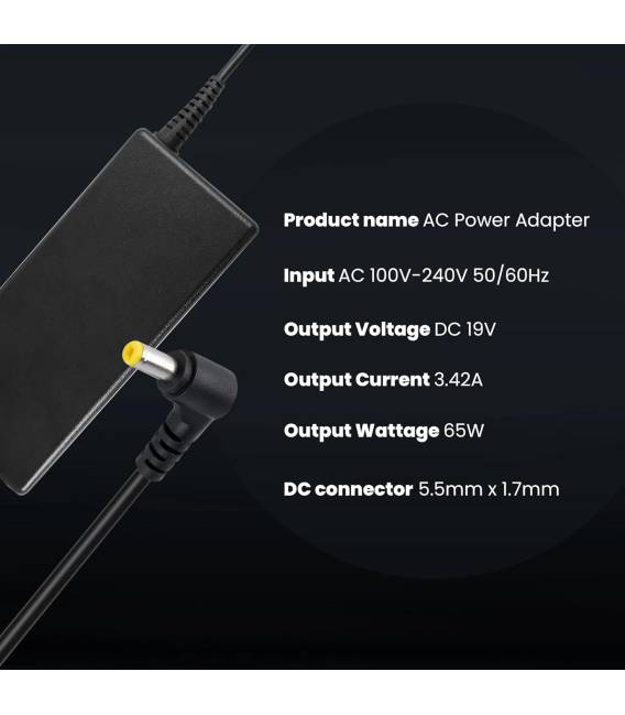 POWER SUPPLY 19V 4.74A - Connector 7.4 x 5 mm