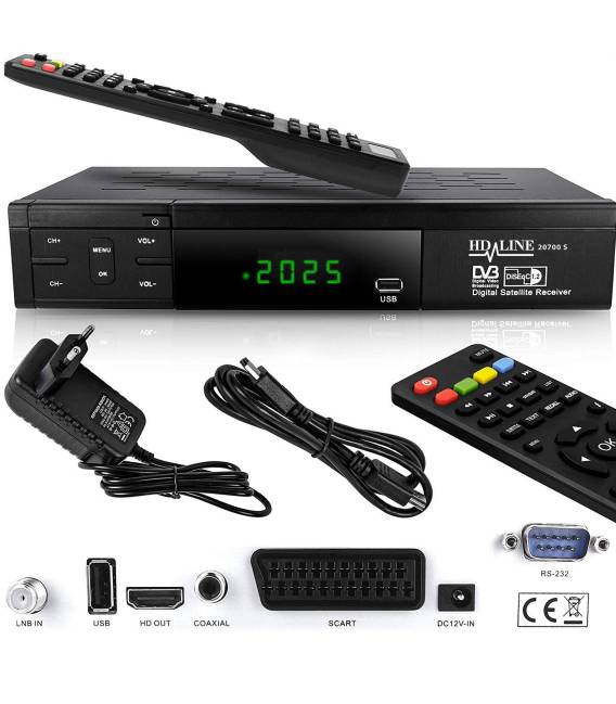 Hd-line 20700 Xtreme HD Démodulateur satellite FTA HD SD Péritel Chaines gratuites uniquement