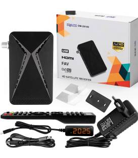 Hd-line MAX HD OM-26100 - Récepteur Satellite DVB S / S2 ✓Full HD 1080P ✓HDMI ✓(2x) USB 2.0 ✓HDTV