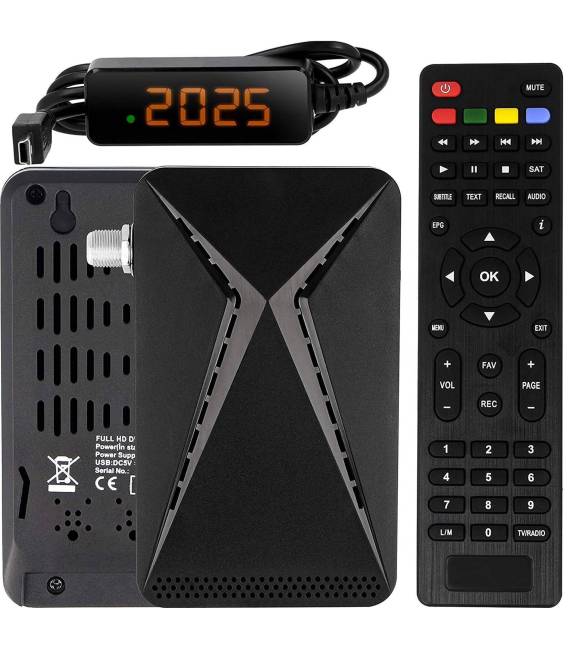 Hd-line MAX HD OM-26100 - Récepteur Satellite DVB S / S2 ✓Full HD 1080P ✓HDMI ✓(2x) USB 2.0 ✓HDTV