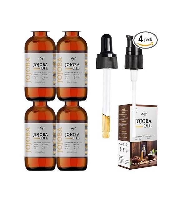 Leyf 4 stück Bio Jojobaöl 100 ml