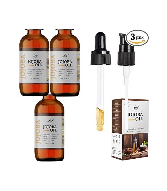 Leyf 3 stück Bio Jojobaöl 100 ml
