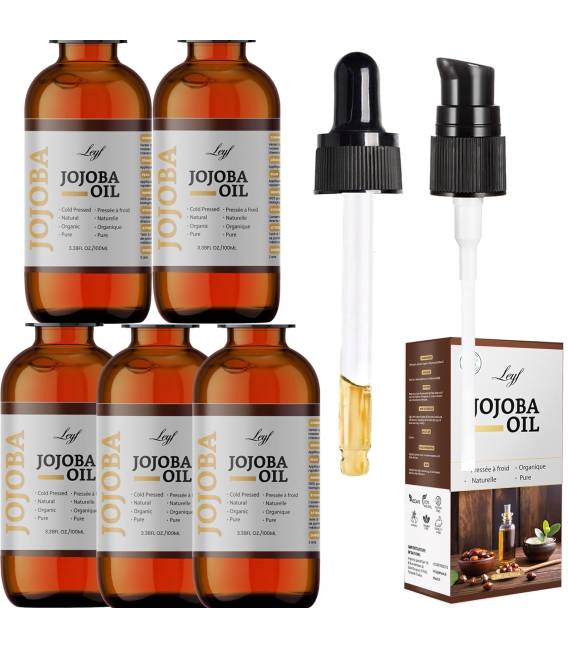 Leyf 5 stück Bio Jojobaöl 100 ml